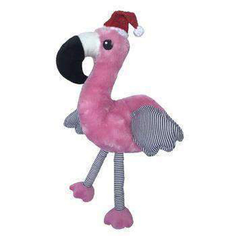 Plush Christmas Flamingo Dog Toy, Pet Toys, Furbabeez, [tag]