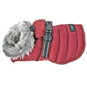 Alpine Extreme Weather Puffer Dog Coat - Burgundy Pet Clothes Doggie Design 