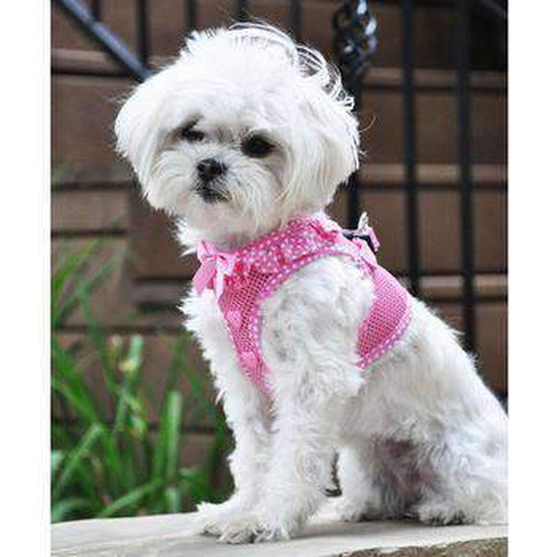 American River Choke-Free Dog Harness - Pink Polka Dot, Collars and Leads, Furbabeez, [tag]