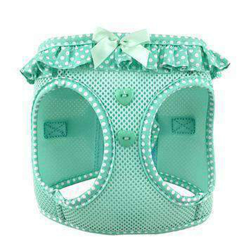 American River Choke-Free Dog Harness - Teal Polka Dot, Collars and Leads, Furbabeez, [tag]