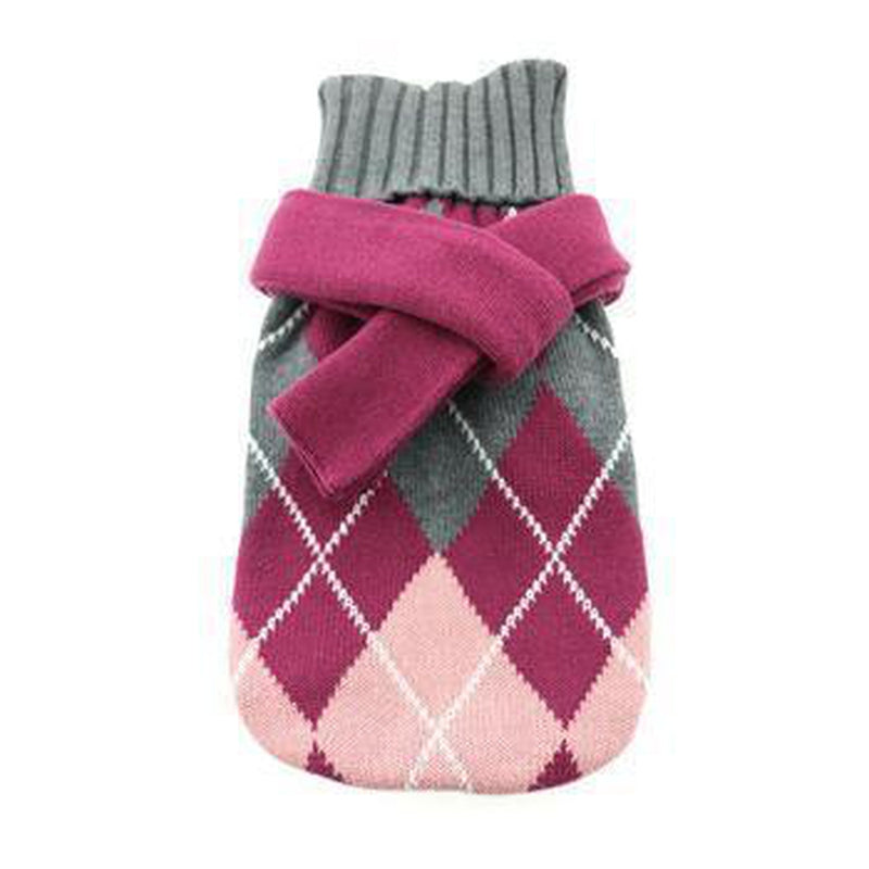 Argyle Purple Dog Sweater with Scarf, Pet Clothes, Furbabeez, [tag]
