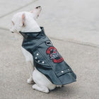 Biker Dawg Motorcycle Dog Jacket - Black Pet Clothes Doggie Design 