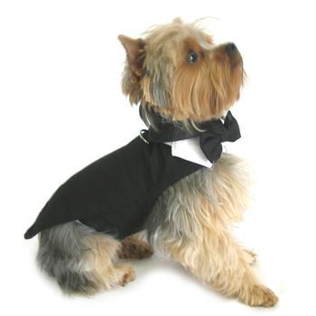 Black Dog Harness Tuxedo w/Tails, Bow Tie, and Cotton Collar Pet Clothes Oberlo US 