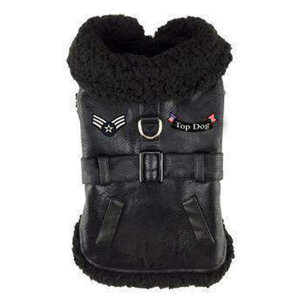 Black Top Dog Flight Coat, Pet Clothes, Furbabeez, [tag]