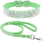 Bling Dog Collar Leash Set Collars and Leads Oberlo Lime X-Small 