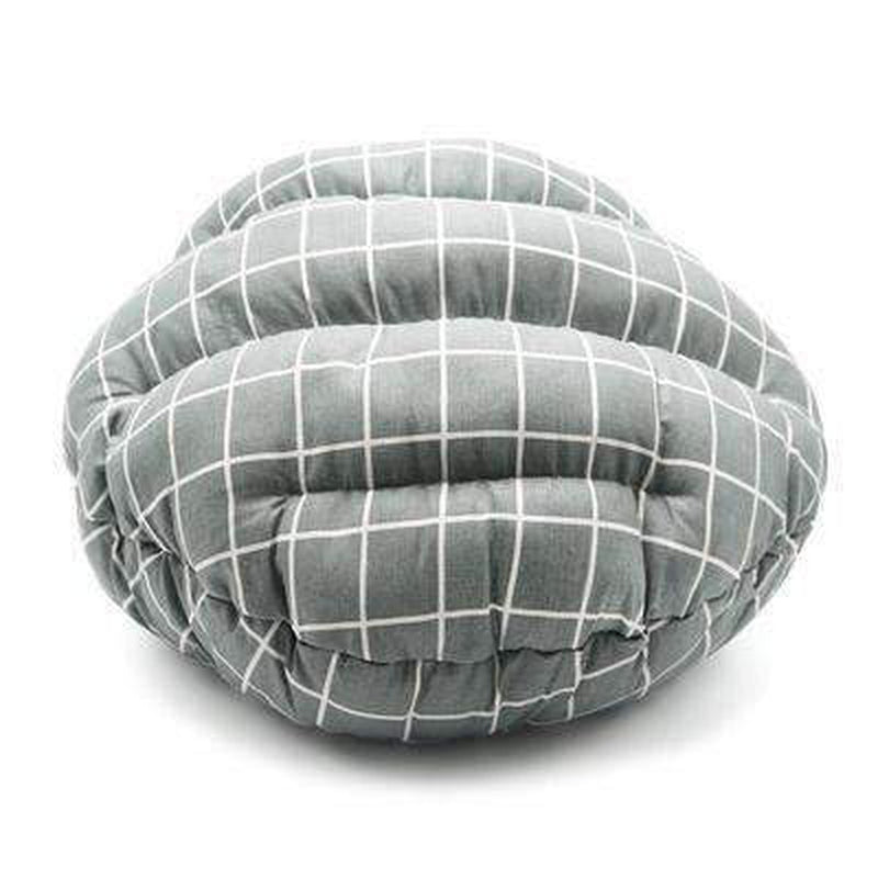 Burger Bed Gray Lattice, Pet Bed, Furbabeez, [tag]