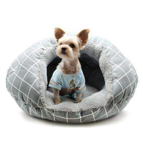 Burger Bed Gray Lattice, Pet Bed, Furbabeez, [tag]