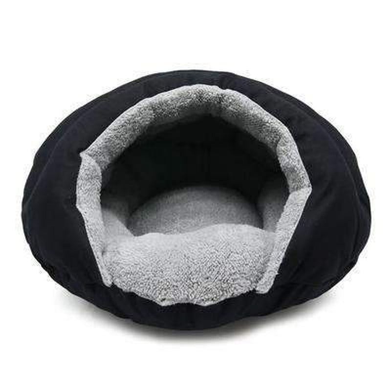 Burger Bed Solid Black, Pet Bed, Furbabeez, [tag]