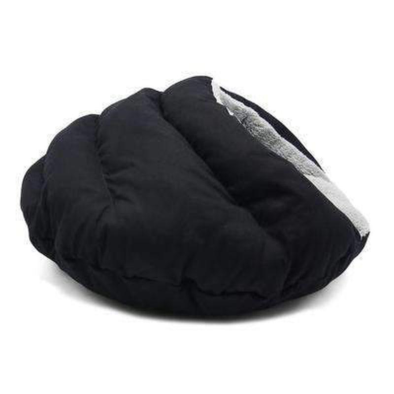 Burger Bed Solid Black, Pet Bed, Furbabeez, [tag]