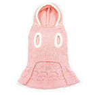 Cable Hoodie Dog Sweater Dress - Pink, Pet Clothes, Furbabeez, [tag]