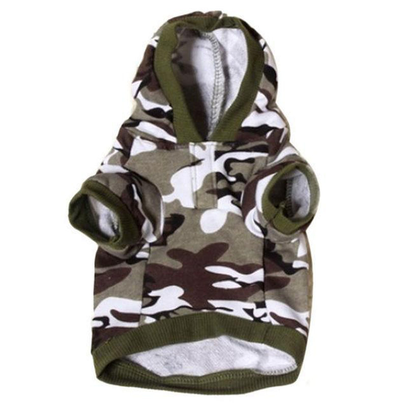 Camo Dog Hoodie - Green, Pet Clothes, Furbabeez, [tag]