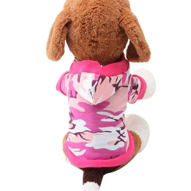 Camo Dog Hoodie - Pink, Pet Clothes, Furbabeez, [tag]