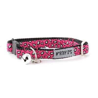 Cat Collar - Cheetah Pink Collars and Leads Worthy Dog 