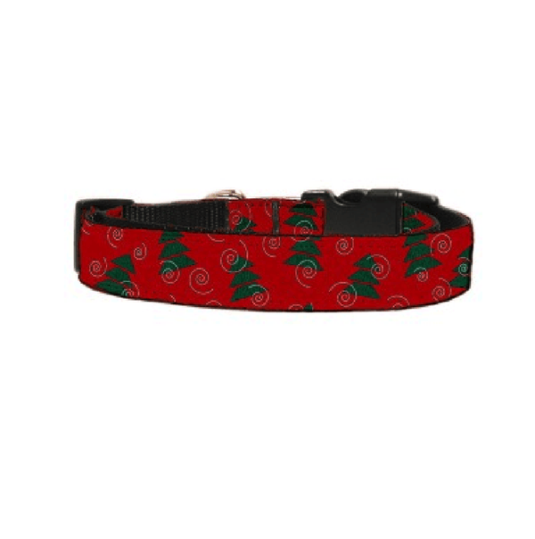 Christmas Trees Dog Collar & Leash - Red, Collars and Leads, Furbabeez, [tag]