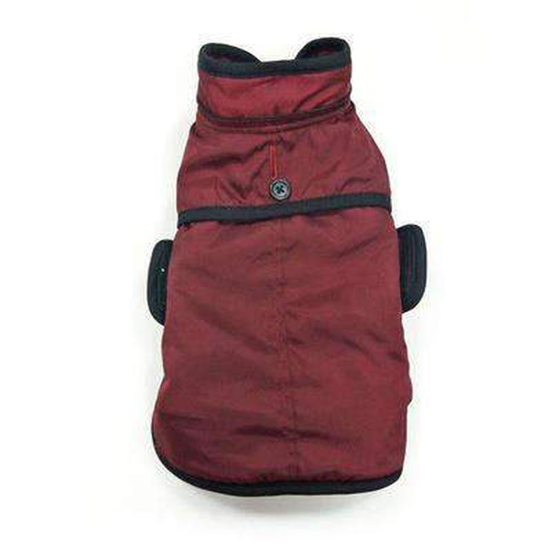 Classic Trench Dog Coat - Maroon, Pet Clothes, Furbabeez, [tag]