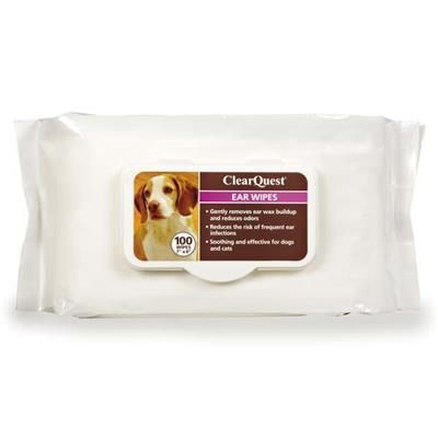 ClearQuest Pet Ear Wipes Pet Accessories ClearQuest 100 pack 