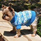 Cotton Snowflake and Hearts Dog Sweater - Blue, Pet Clothes, Furbabeez, [tag]