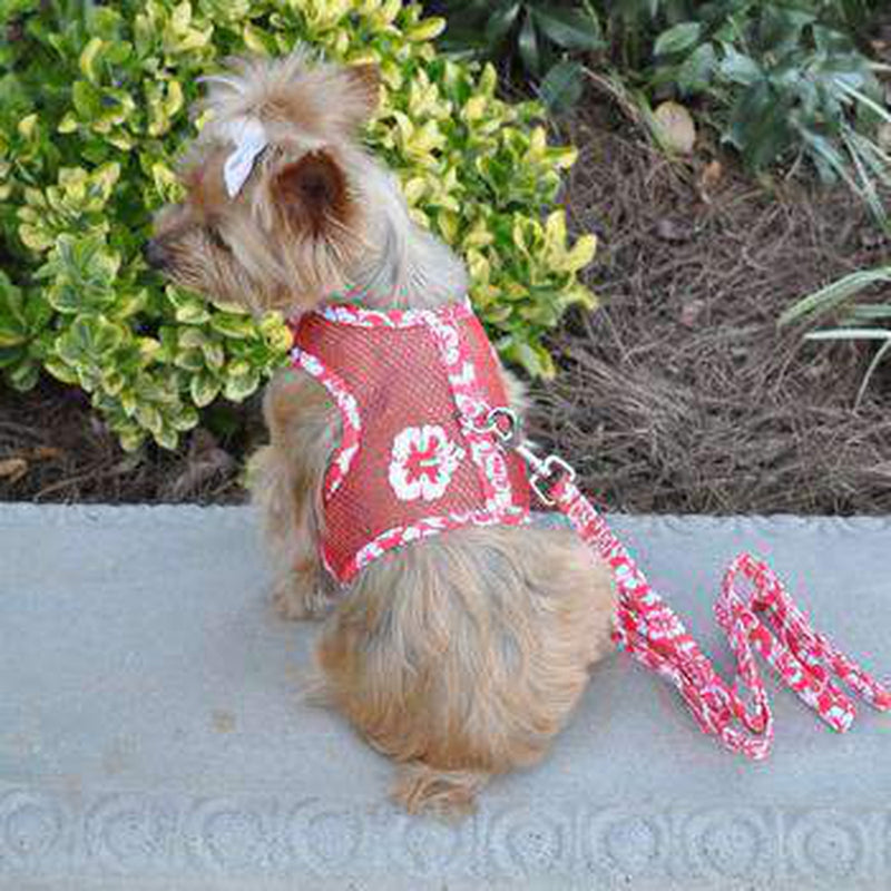 Cool Mesh Dog Harness - Hawaiian Hibiscus Red, Collars and Leads, Furbabeez, [tag]