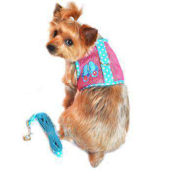 Cool Mesh Dog Harness Under the Sea Collection - Pink and Blue Flip Flops, Collars and Leads, Furbabeez, [tag]