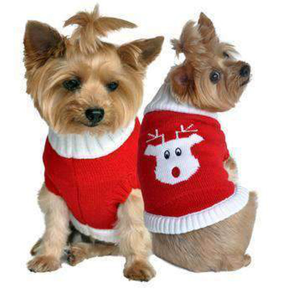 Rudolph Holiday Dog Sweater, Pet Clothes, Furbabeez, [tag]