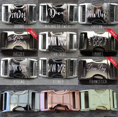 Custom Engraved Patriotic Pooch Nylon Dog Collar Collars and Leads Diva Dog 
