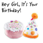 Dog Birthday Cake and Hat Plush Toys Pet Accessories Haute Diggity Dog Pink 