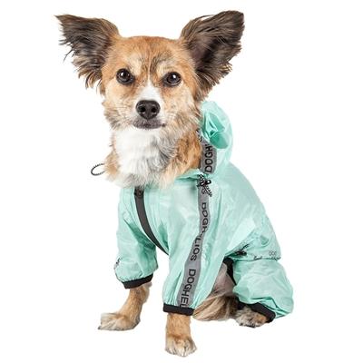 Dog Helios 'Torrential Shield' Waterproof Full Bodied Dog Raincoat Pet Clothes Helios Green Medium 