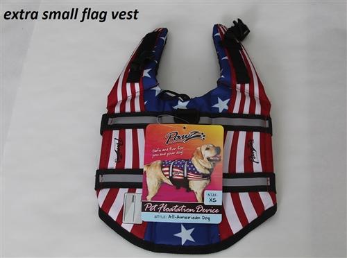 Dog Life Jacket - PAWZ Flag Pet Life Vest, Nylon Pet Preserver Pet Accessories Pawz Pet Products 