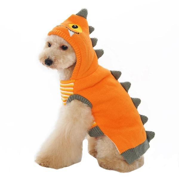 Dragon Dog Sweater - Orange, Pet Clothes, Furbabeez, [tag]