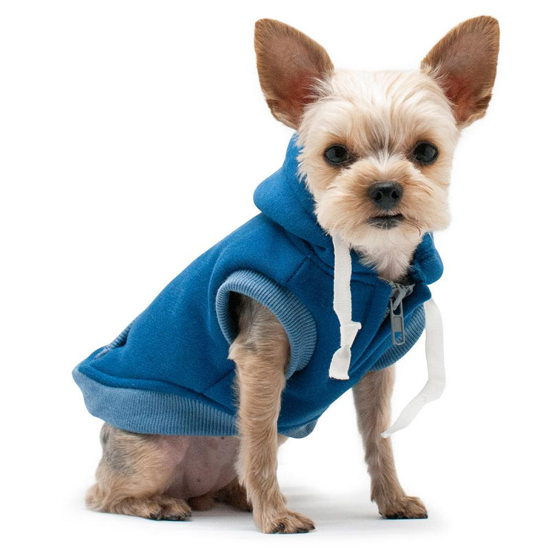 Drawstring Dog Hoodie by DOGO - Blue, Pet Clothes, Furbabeez, [tag]