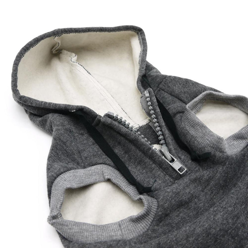 Drawstring Dog Hoodie by DOGO - Gray, Pet Clothes, Furbabeez, [tag]