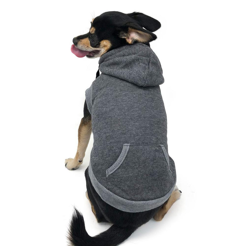 Drawstring Dog Hoodie by DOGO - Gray, Pet Clothes, Furbabeez, [tag]