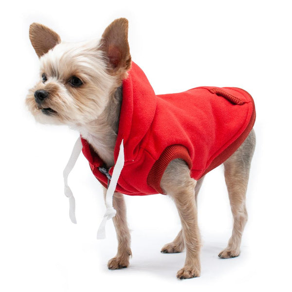 Drawstring Dog Hoodie by DOGO - Red, Pet Clothes, Furbabeez, [tag]