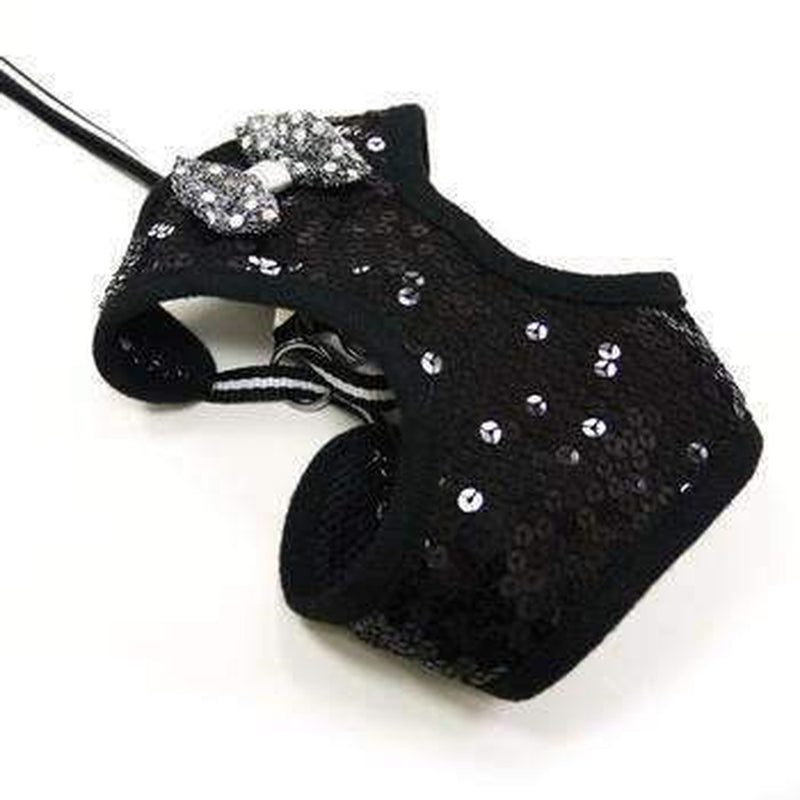 EasyGo Sequins Dog Harness - Black, Collars and Leads, Furbabeez, [tag]