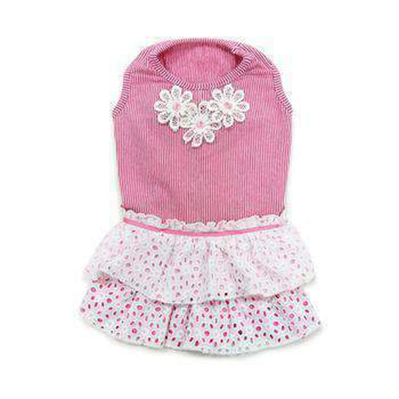 Eyelet Flower Dog Dress, Pet Clothes, Furbabeez, [tag]