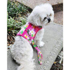 Fabric Dog Harness with Leash - Pink Hawaiian Floral, Collars and Leads, Furbabeez, [tag]