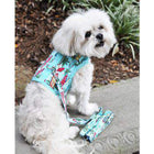 Fabric Dog Harness with Leash - Surfboards and Palms, Collars and Leads, Furbabeez, [tag]