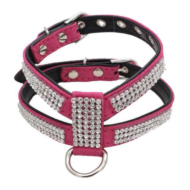 Fashion Bling Rhinestone Leather Dog Harness, Collars and Leads, Furbabeez, [tag]