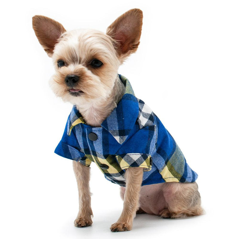 Flannel Button Down Dog Shirt, Pet Clothes, Furbabeez, [tag]