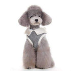 Furry Houndstooth Dog Harness Coat - Black, Pet Clothes, Furbabeez, [tag]