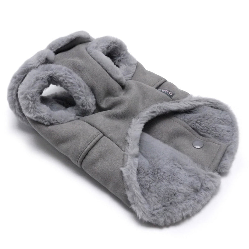 Furry Runner Coat Gray Pet Clothes DOGO 