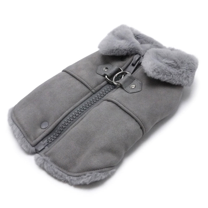 Furry Runner Coat Gray Pet Clothes DOGO 