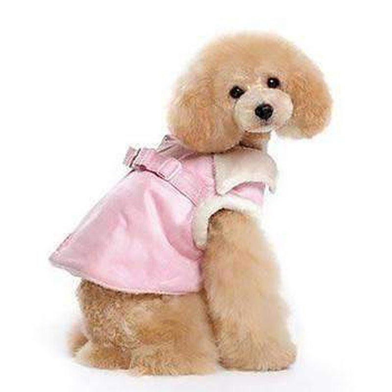Furry Winter Harness Coat - Pink, Pet Clothes, Furbabeez, [tag]