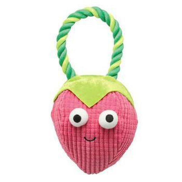 Grriggles Happy Fruit Rope Tug Dog Toy - Strawberry, Pet Toys, Furbabeez, [tag]