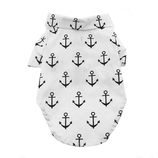 Hawaiian Camp Shirt - Anchors Away, Pet Clothes, Furbabeez, [tag]