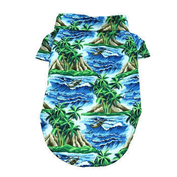 Hawaiian Camp Shirt - Island Life Pet Clothes Doggie Design 