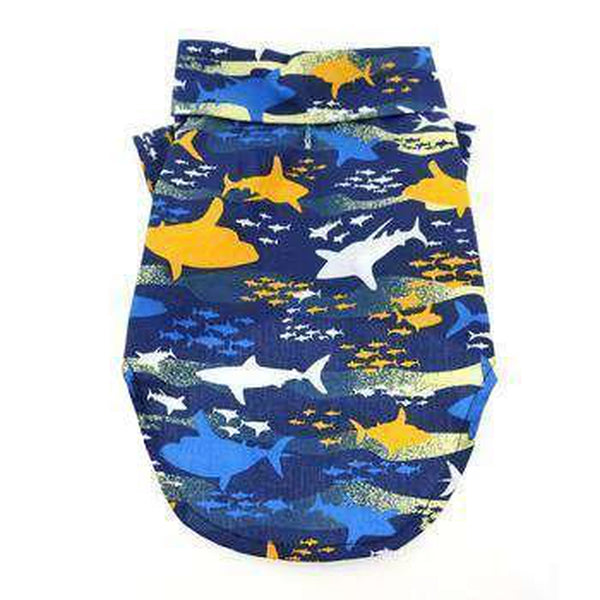 Hawaiian Camp Shirt - Island Sharks, Pet Clothes, Furbabeez, [tag]