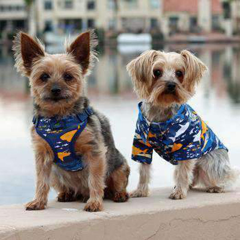 Hawaiian Camp Shirt - Island Sharks, Pet Clothes, Furbabeez, [tag]