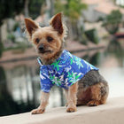 Hawaiian Camp Dog Shirt - Ocean Blue and Palms, Pet Clothes, Furbabeez, [tag]