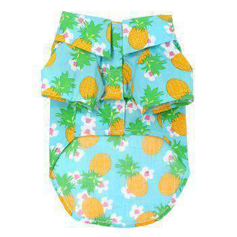 Hawaiian Camp Shirt - Pineapple Luau, Pet Clothes, Furbabeez, [tag]